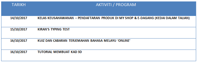 jadual okt mg 3