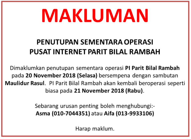 notis terbaru 2018