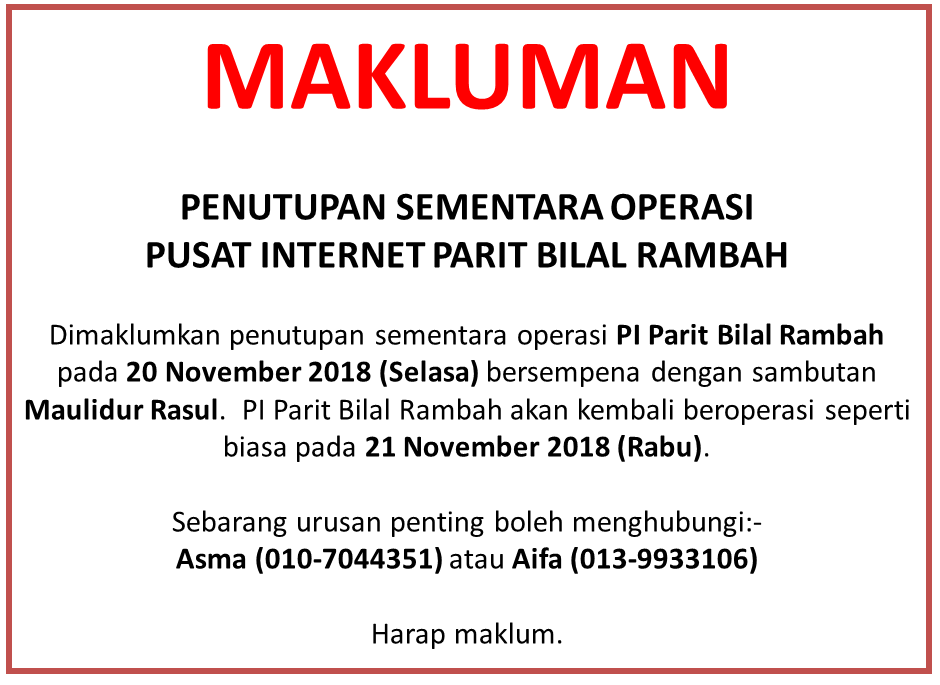notis terbaru 2018