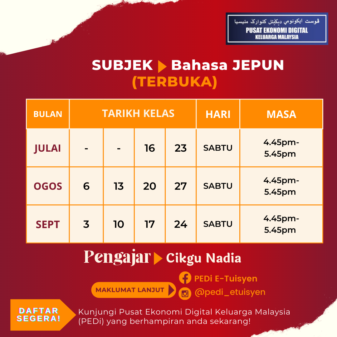 BAHASA JEPUN TERBUKA