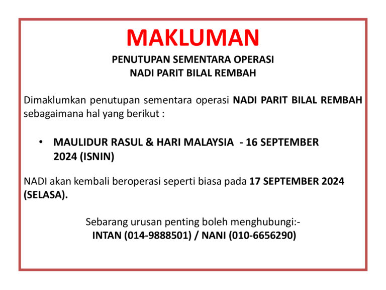 Notis Cuti Hari Malaysia 2024